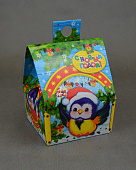 Коробка новогодняя картон Птичий домик с синичками 0,5кг/П