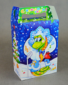 Коробка новогодняя картон Огоньки 1кг/А/150