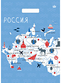 Пакет с прорубной ручкой Т 31,5*43см 50мкм Грэй Глосс Наша страна