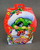 Коробка новогодняя картон Домик Сладкая парочка 0,6кг/ТП/150