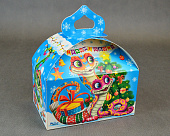 Коробка новогодняя картон Сундучок Змейки 1кг/ТП/125