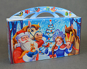 Коробка новогодняя мгк Портфель макси Зимняя прогулка 2,5кг/ТП/55