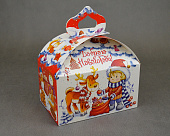 Коробка новогодняя картон Сундучок Угощение к чаю 1кг/ТП/250